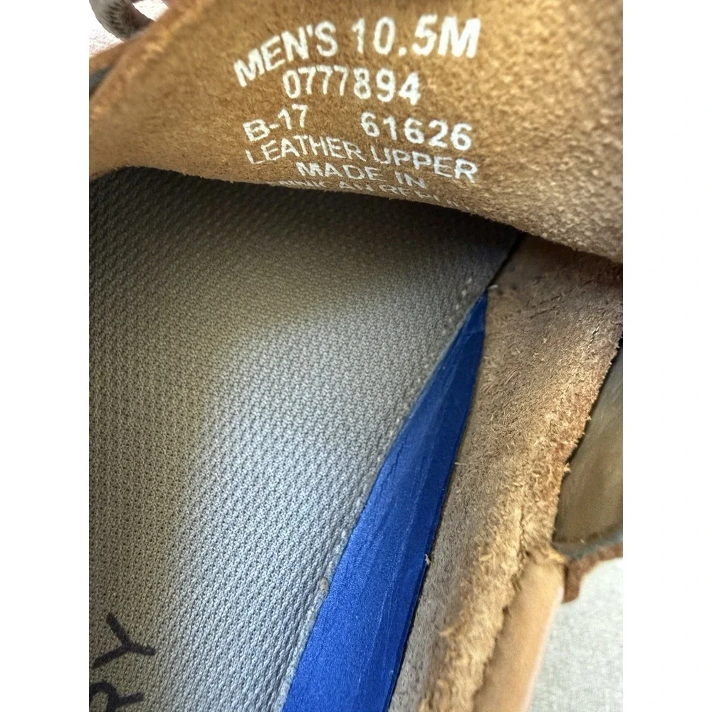 Sperry Top-Sider Men's 10.5 Tan Leather Leeward Boat Shoes Loafers EUC